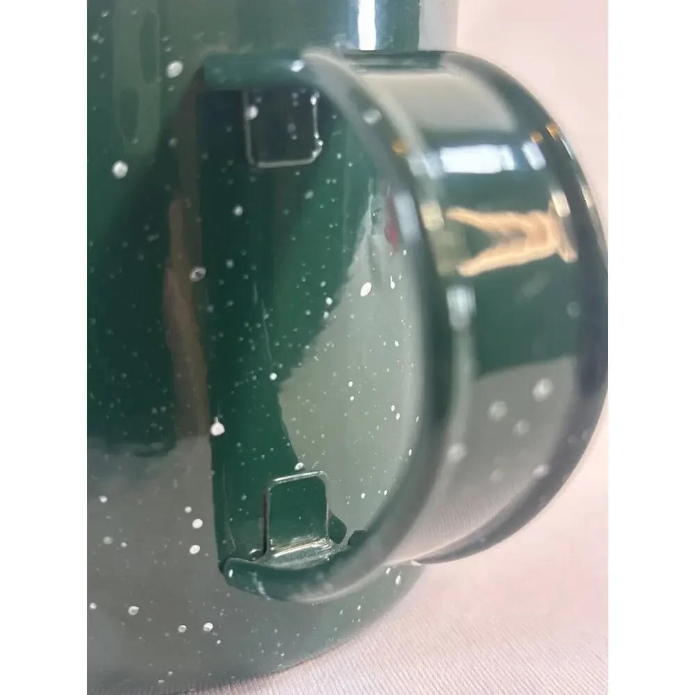 Barbour 125 Years Five Generations Enamel Camp Mug Green Speckle Collectible